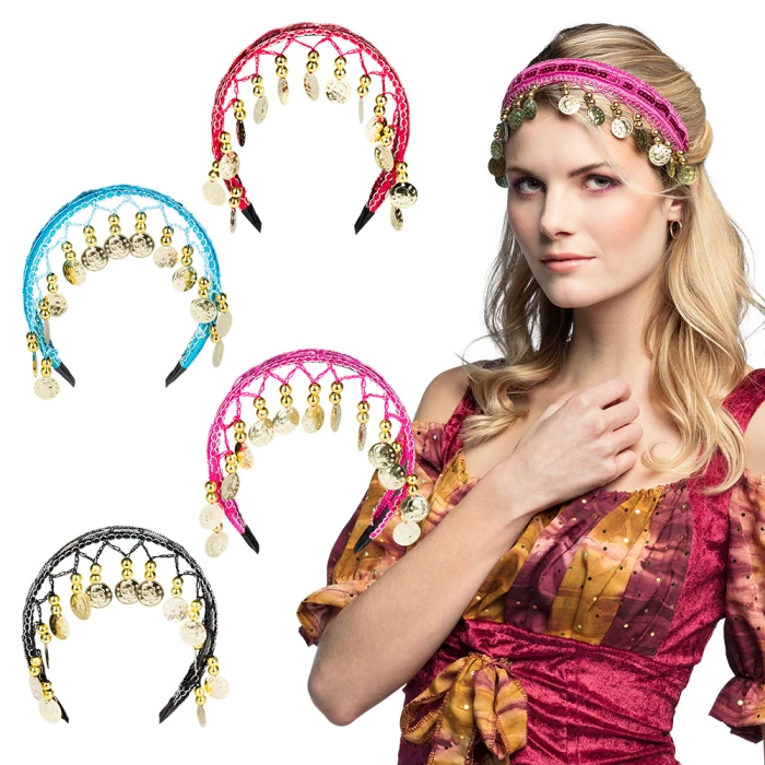 Arabian Nights or Fortune Tellers Headband With Coins - Image 1