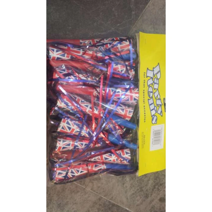 10 UNION JACK Party Trumpet Wavers/Blowers - 10 Inches - Image 1