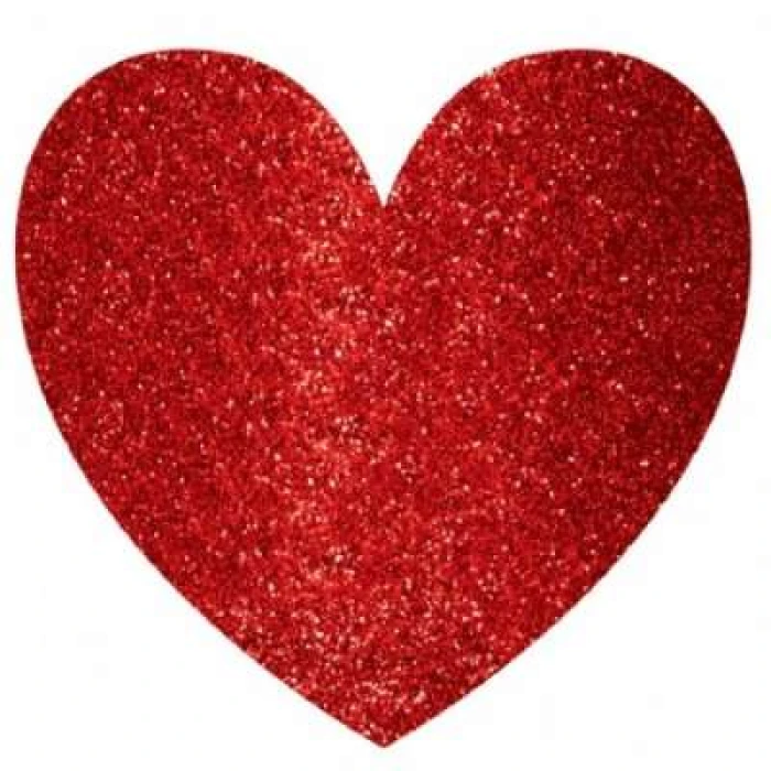 12 Glitter Valentines Cutouts - Heart - Image 1