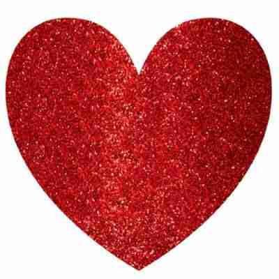 12 Glitter Valentines Cutouts Heart