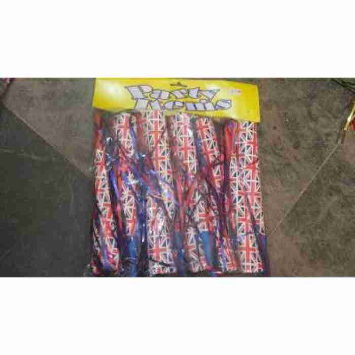 12 UNION JACK Party Trumpet Wavers Blowers 6 Inches CR1013