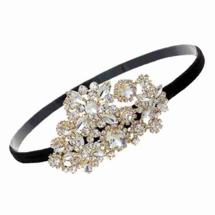 1920 s Flapper Headband with Gold Diamond Rhinestones img