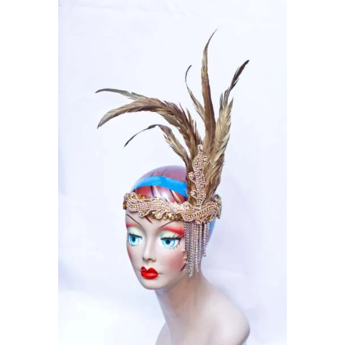 1920s Feather Headdress Gold - Image 1