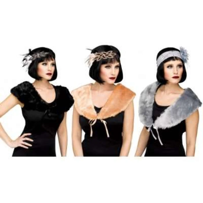 1920s Flapper Faux Fur Stole - Image 1