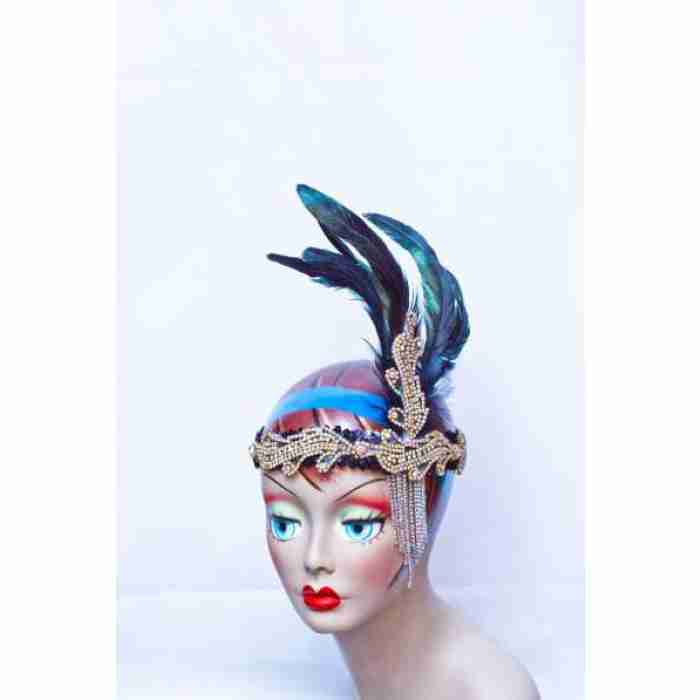 1920s Headdress Black and Gold1