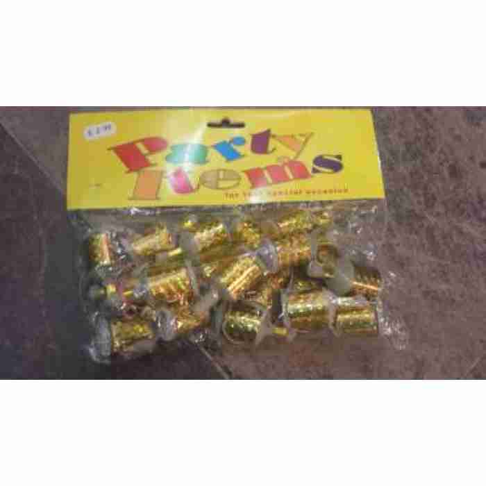 20 GOLD foil Party Poppers CR1012