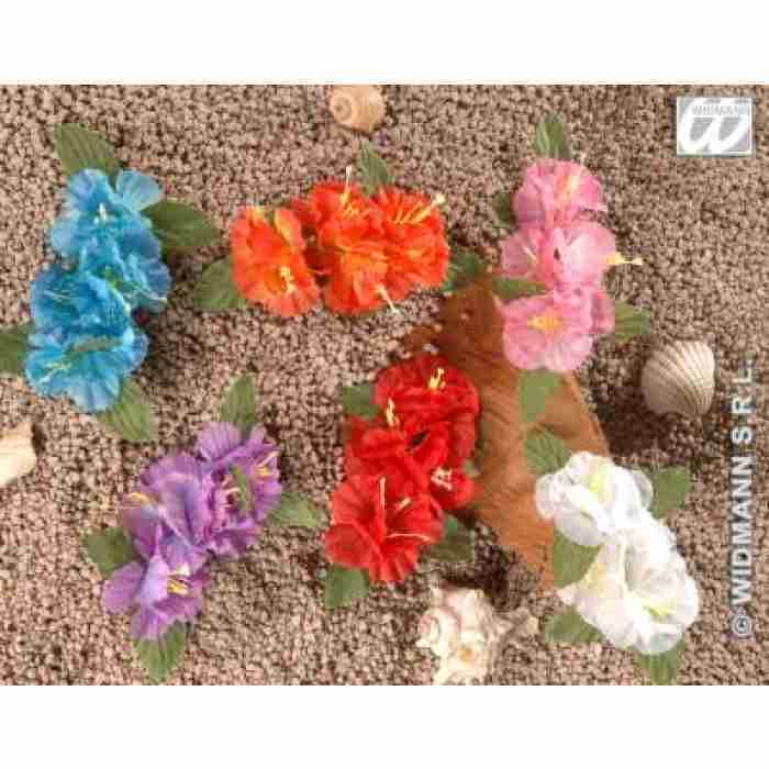 4 Hisbiscus Flower Hair Clips 2396E