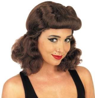 40s Pin Up Wig Brown 2831 img