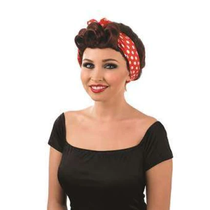 40s Wig And Headscarf
