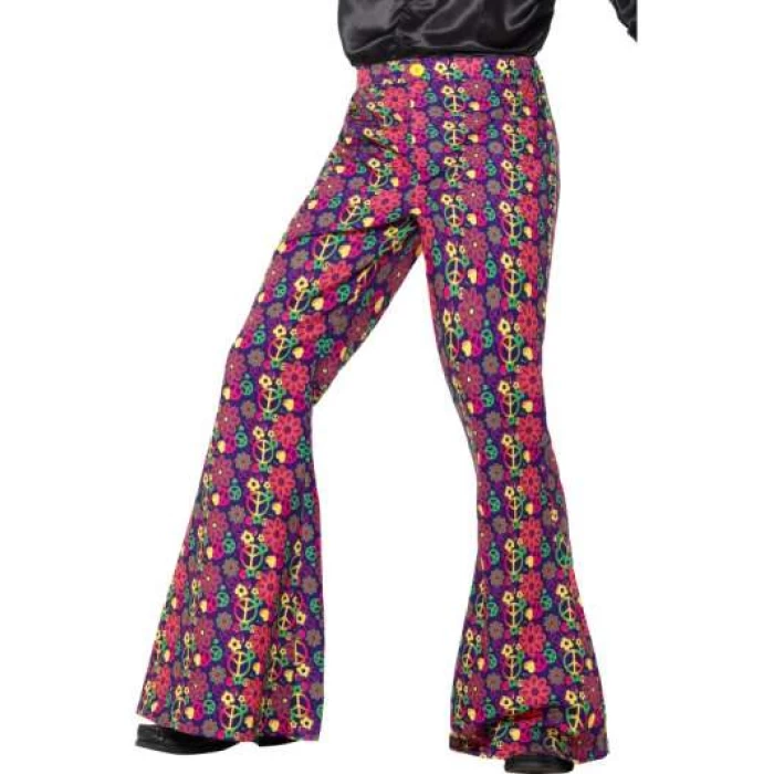 60s Psychedelic Flared Trousers - Image 1