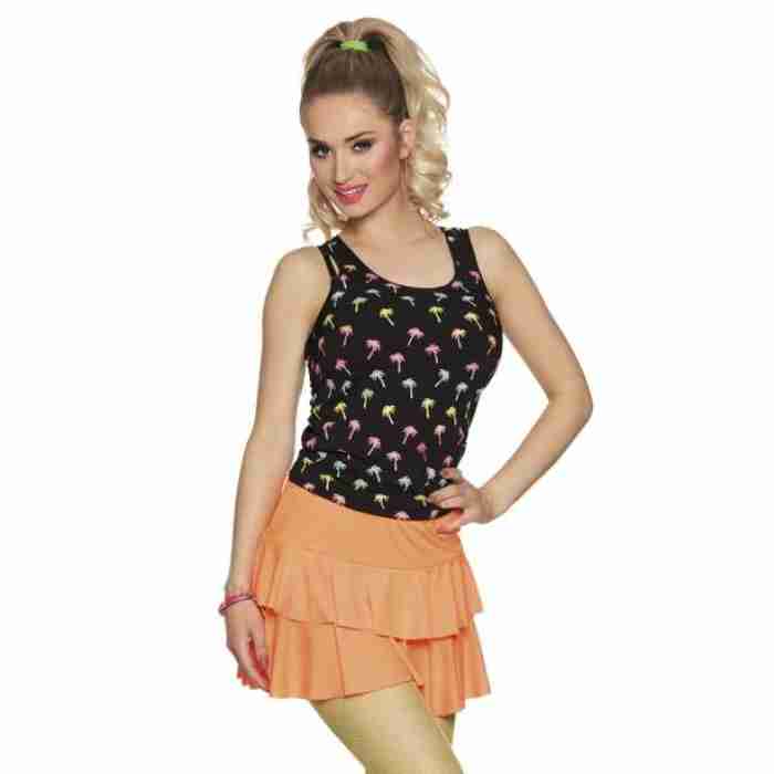 80 s Ra Ra Skirt Neon Orange img