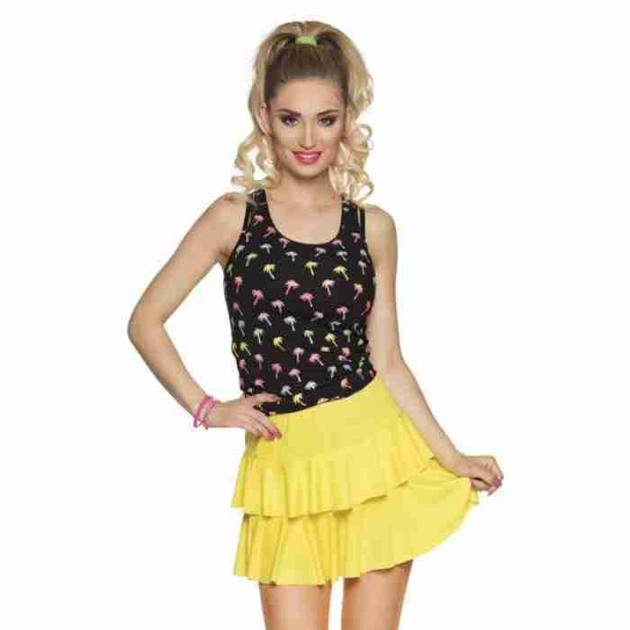 80 s Ra Ra Skirt Neon Yellow img