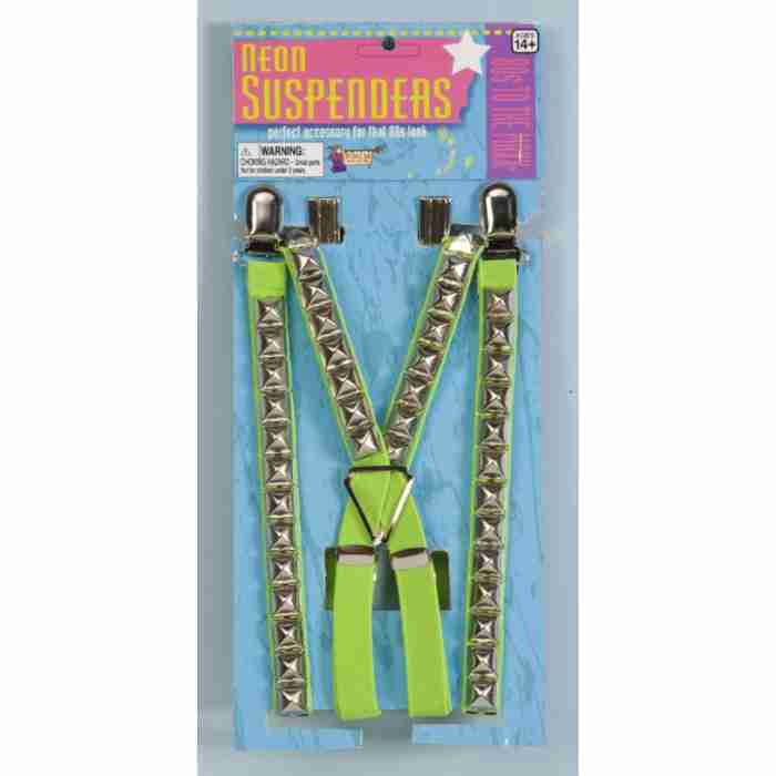 80 s Studded Suspenders Green img