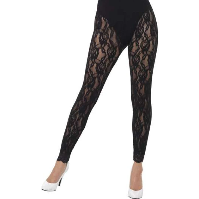 80s Lace Leggings - Black - Image 1