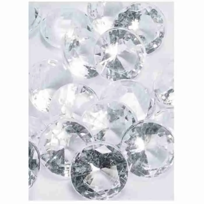 Acrylic Diamonds 1cm Clear 700022