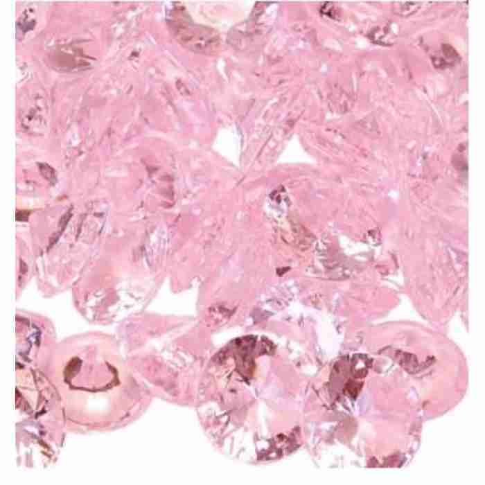 Acrylic Diamonds 1cm Pale Pink 706022