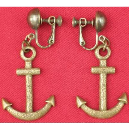 Anchor Earrings - Ant Bronze