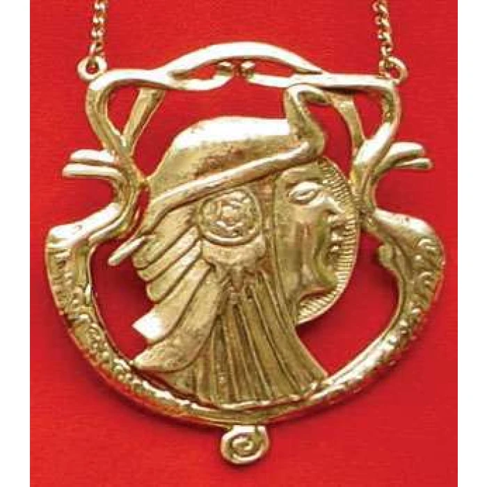 Antique Gold Egyptian Style Necklace - Image 1
