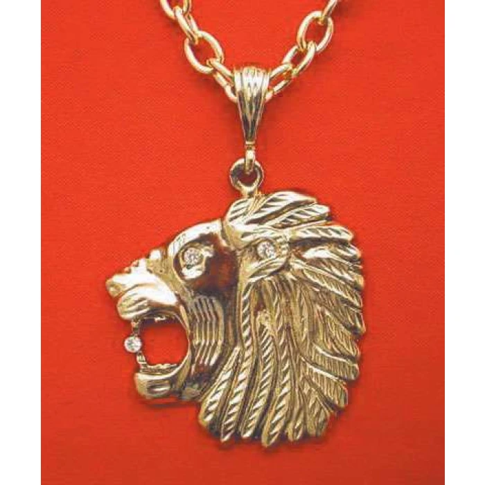 Antique Gold Lions Head - Image 1