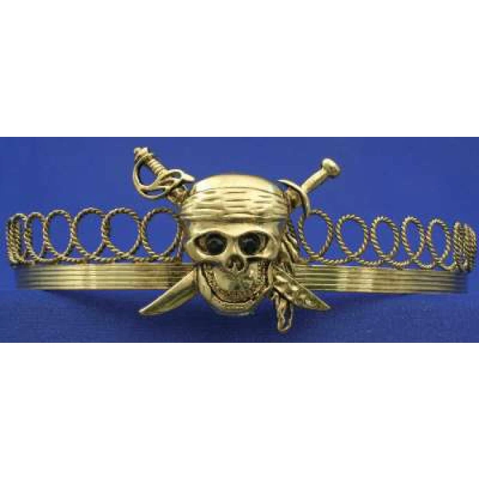 Antique Gold Skull & Swords Circlet - Image 1