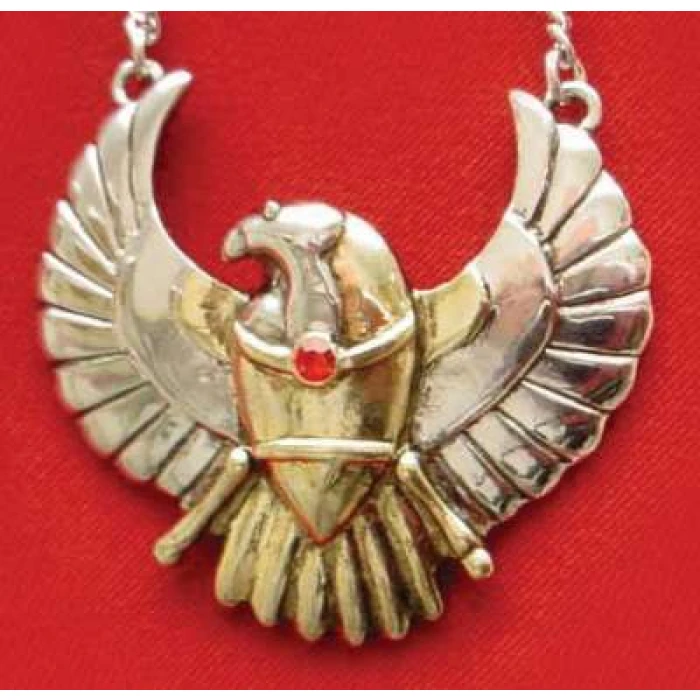 Antique Gold & Silver Eagle Necklace - Image 1