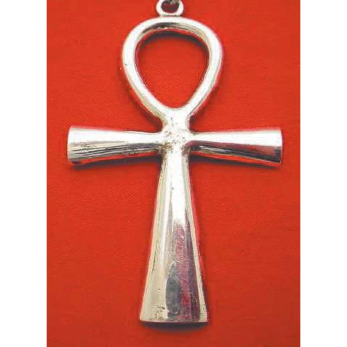 Antique Silver Ankh Necklace - Image 1