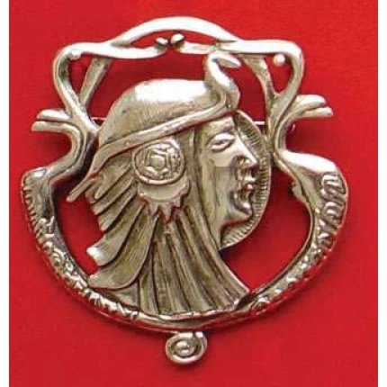 Antique Silver Toga Pin
