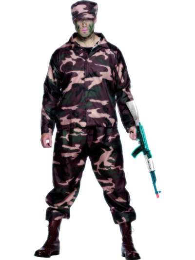 Army Soldier Costume with Top Trousers and Hat with Top Trousers and Hat 26381 img