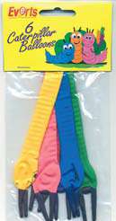 Bag 6 Caterpillar Shapes Balloons 7611 img