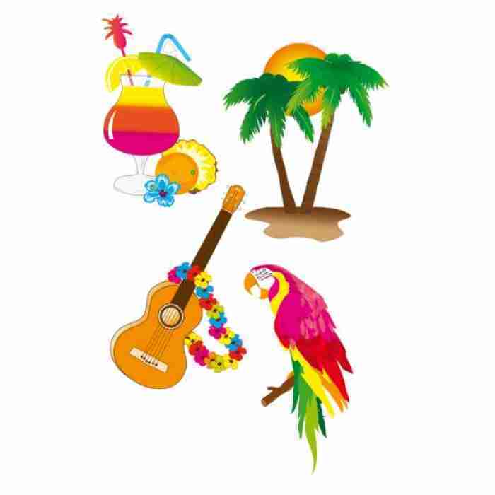 Bag of 4 Hawaii Wall Decorations 52516