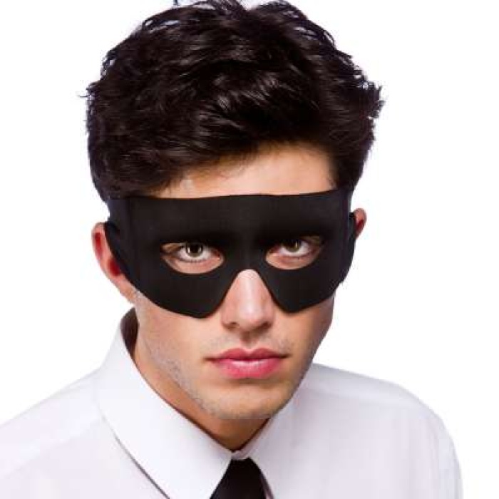 Bandit Superhero Zorro Eyemask Black MK 9804 BK Img