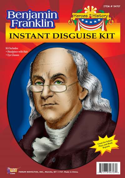 Ben Franklin Wig and Glasses 54707 img