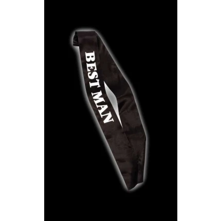 Best Man Black Sash