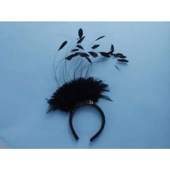 Black Feather Headpiece - Image 1