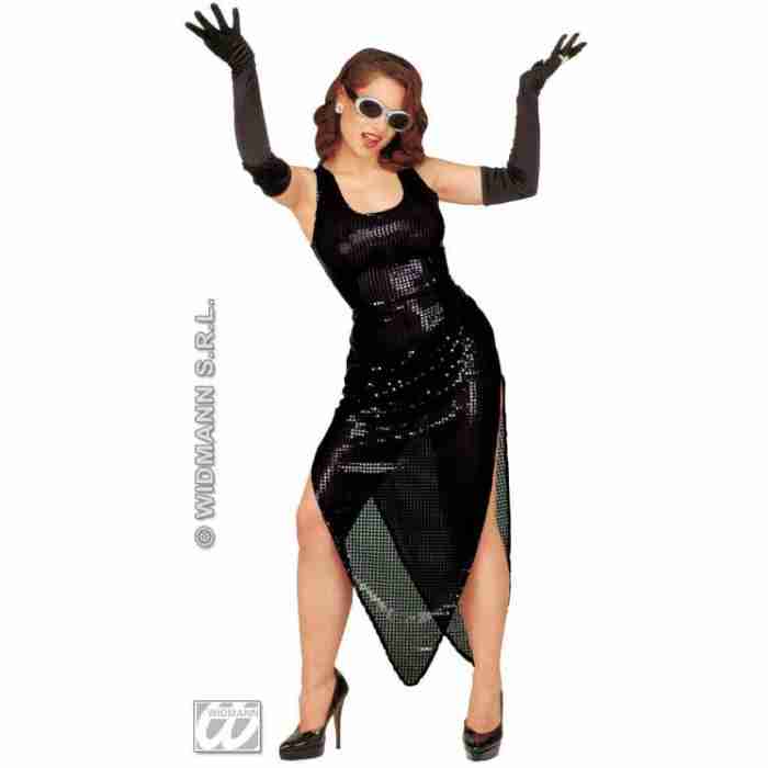 Black Spandex Satin Gloves 3435L