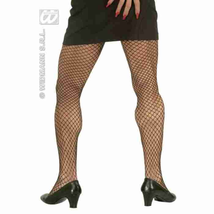 Black Wide Fishnet Pantyhose XL 4756X b