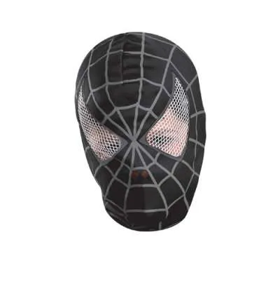 Black-suited Spiderman deluxe fabric full mask