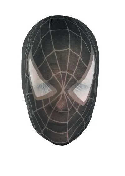 Black-suited Spiderman nylon full mask