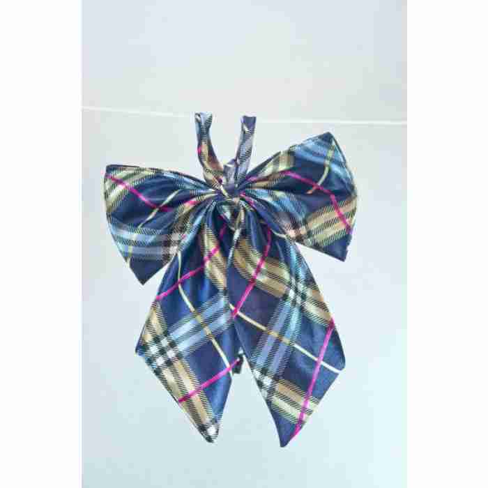 Bow Tie Blue Tartan Checkered1