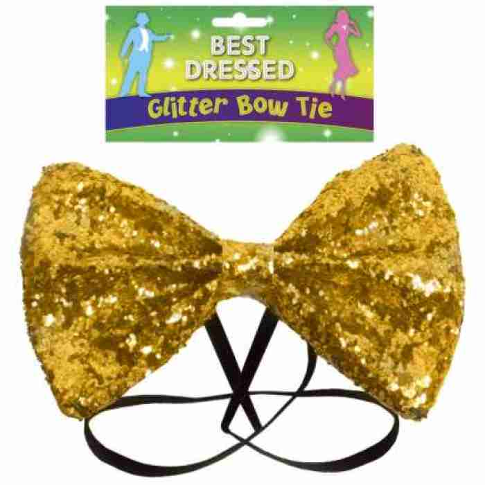 Bow Tie Glitter Gold1