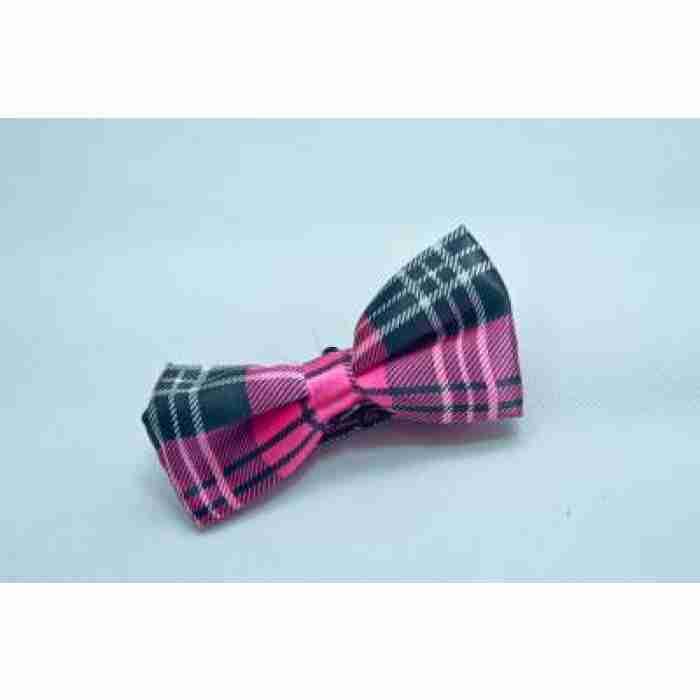 Bow Tie Pink Tartan Checkered DSC 0250