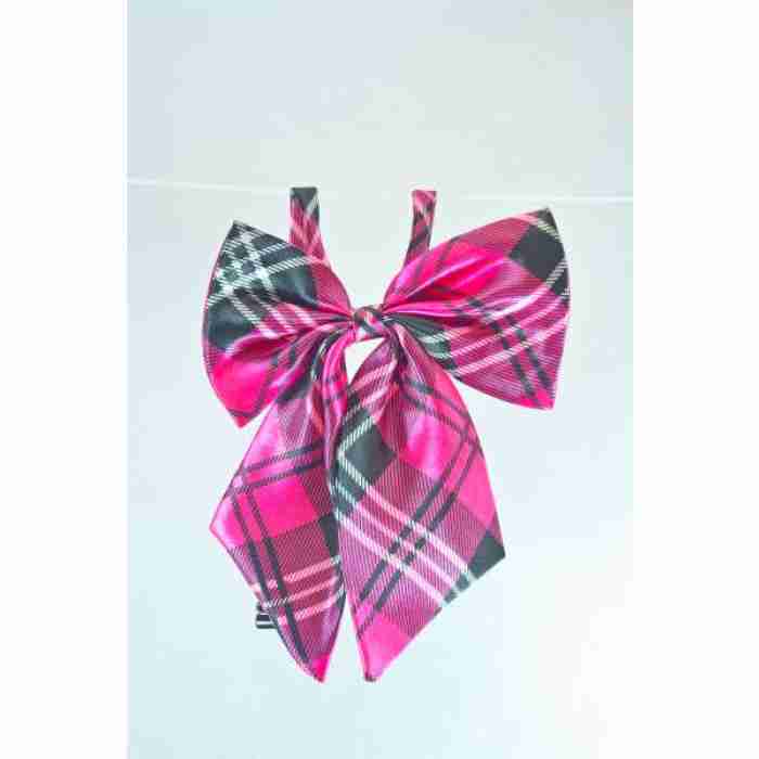 Bow Tie Pink Tartan Checkered1
