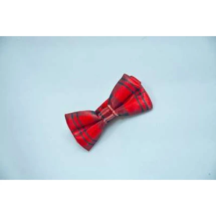 Bow Tie Red Tartan Checkered DSC 0282