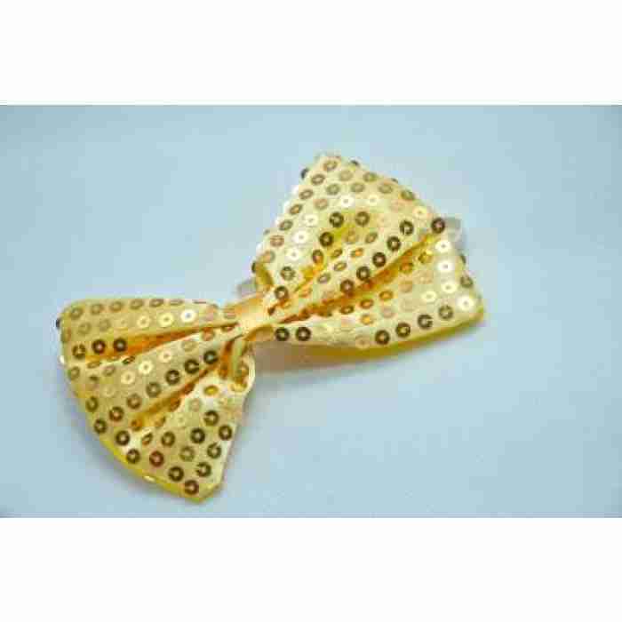 Bow Tie Sequin Gold1