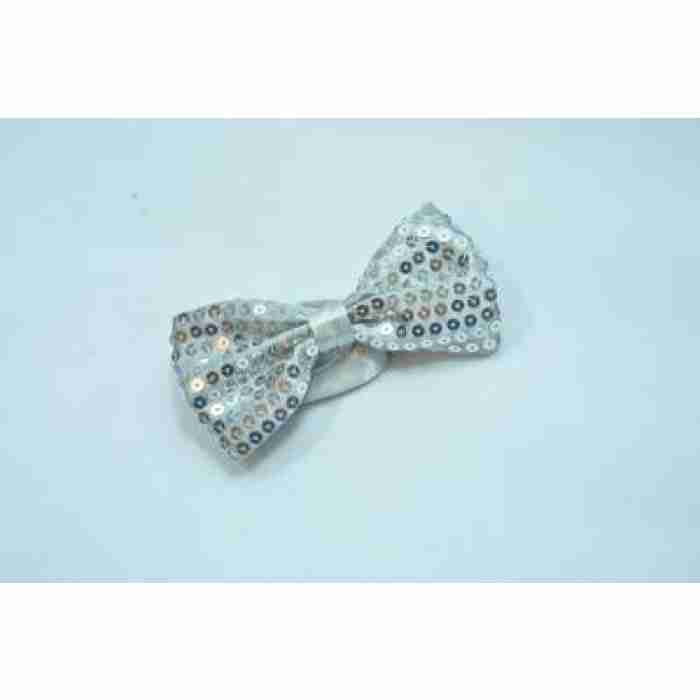 Bow Tie Sequin GreySilver1