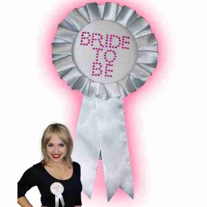 Bride To Be Rosette With Stones rosbtbw img