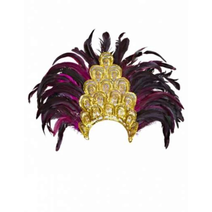 Carnival Headress - Pink/Black - Image 1