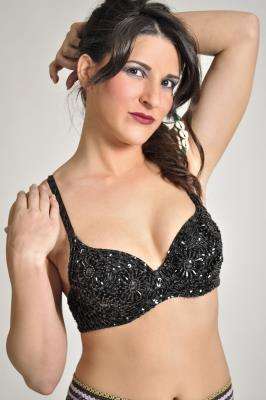 Carnival ShowGirls Sequin Bra Black 2914 BLK