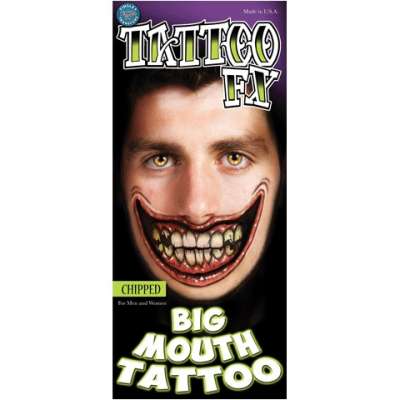 Chipped Big Mouth Tattoo TTBM305 img