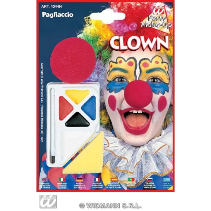 Clown Make-Up Set with Nose - Image 1